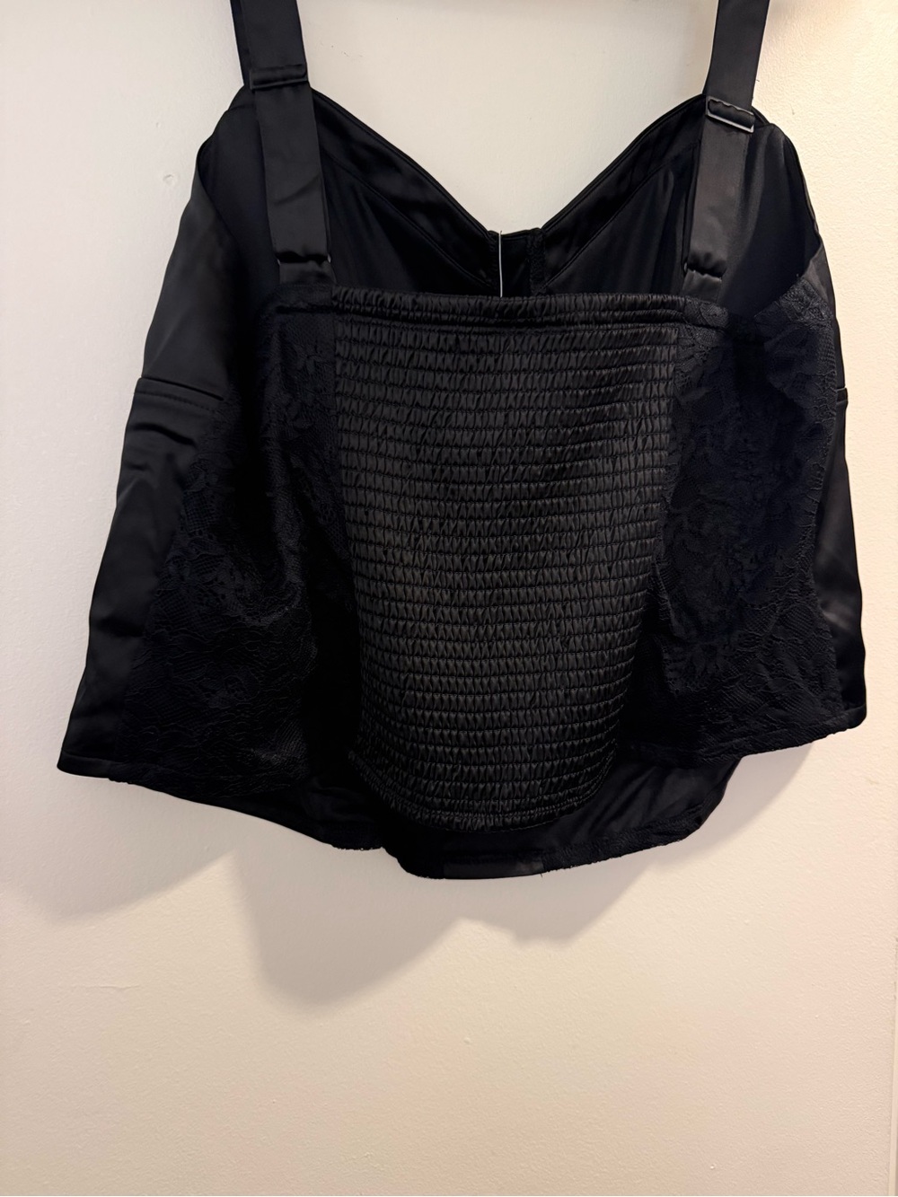 torrid Black Satin Lace Bustier Cami - Picture 6 of 6